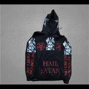 Baphomet hail Satan hoodie MEDIUM size solve et coagula